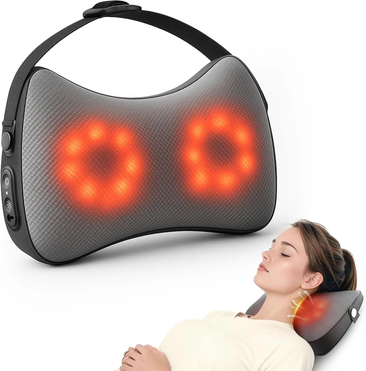 Snailax Shiatsu Back Massager for Pain Relief Deep Tissue, Cordless Neck and Back Massager, 4D Kneading Neck Massager for Upper