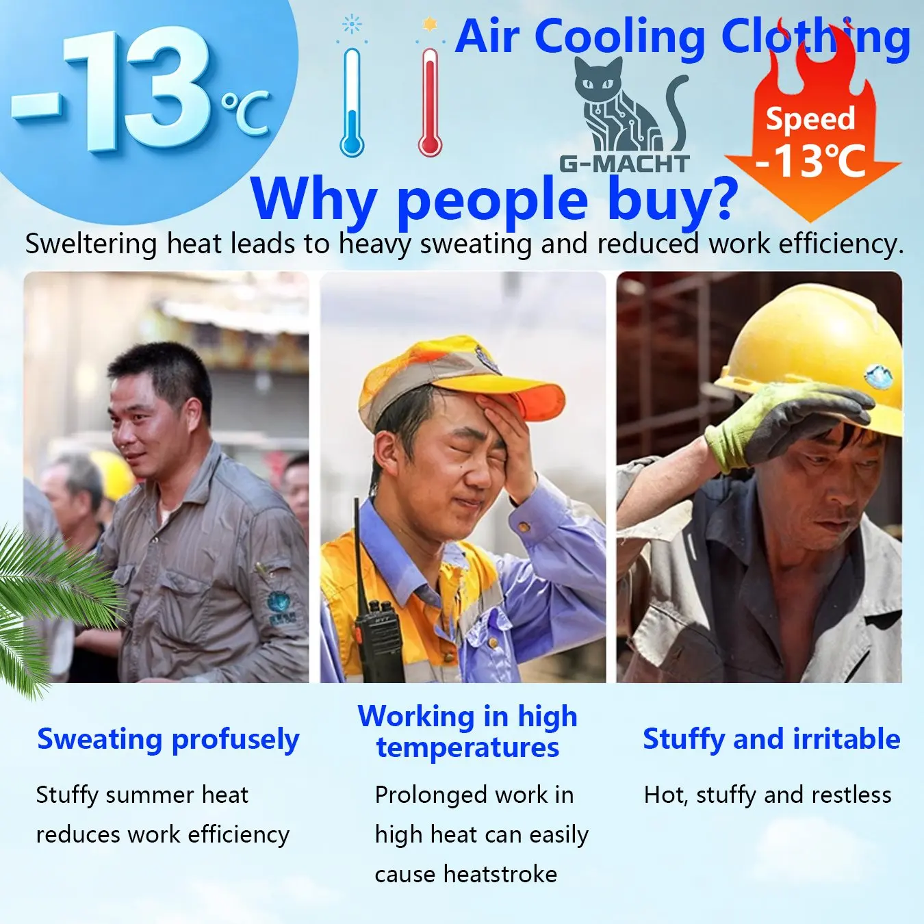 Men Cooling Jacket 100% CT Smart Air Conditioning Clothes Breathable Sun Protection Workwear For Outdoor Fishing Hiking Workers