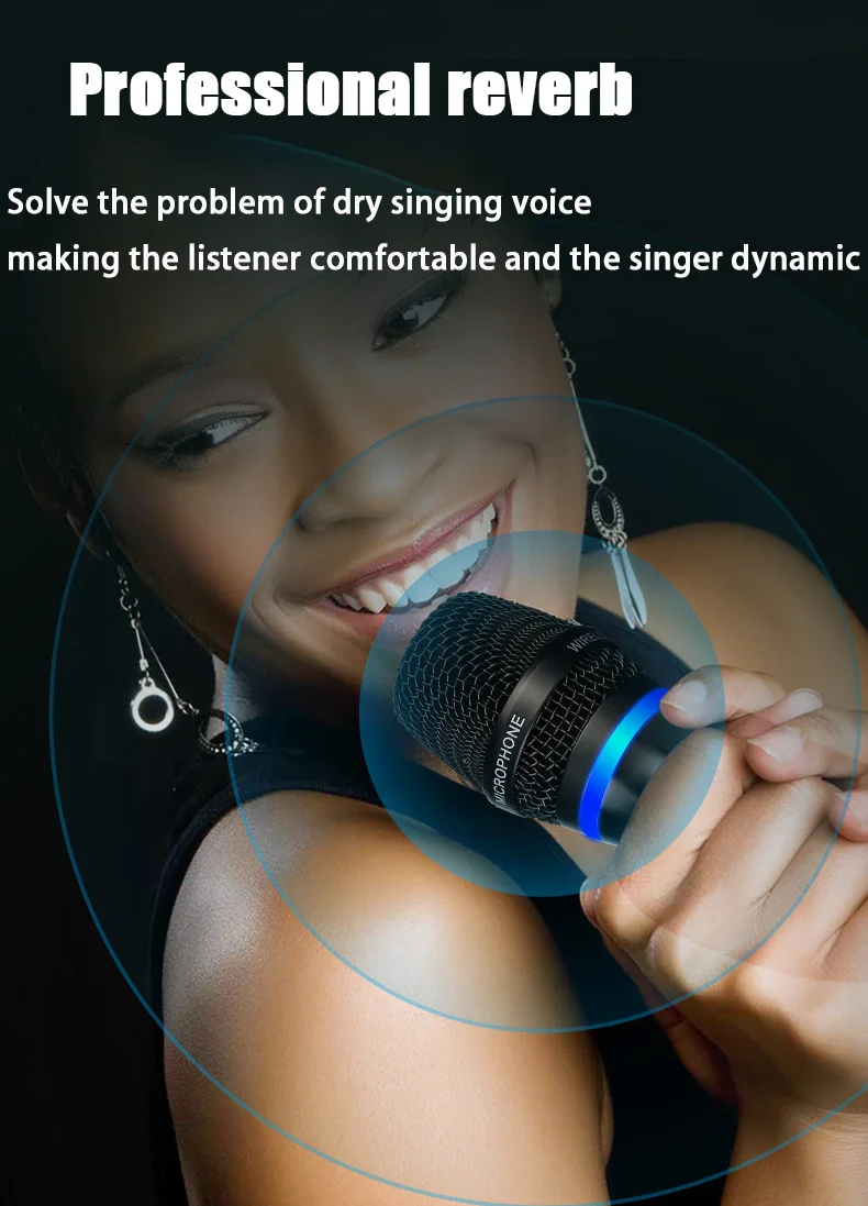 Wireless Professional Plug-play Wireless Pro Dual Microphone Noise DSP Ultra-high Frequency Microphone