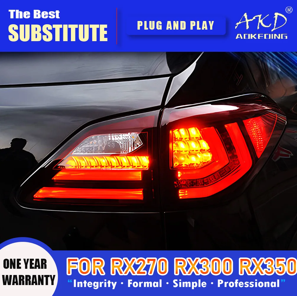 AKD Tail Lamp for Lexus RX350 LED Tail Light 2009-2015 RX270 RX300 RX400 Rear Fog Brake Turn Signal Automotive Accessories