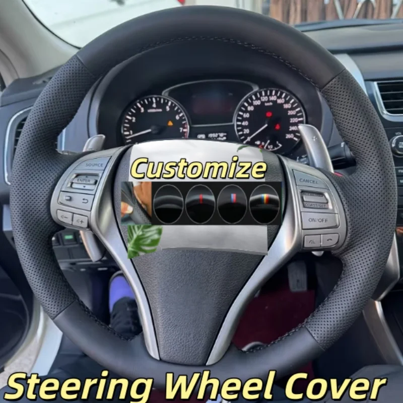 

DIY Car steering Wheel Cover For Nissan Teana Altima 2013-2016 X-Trail QASHQAI Rogue Pulsar Artificial Leather Steering Wheel