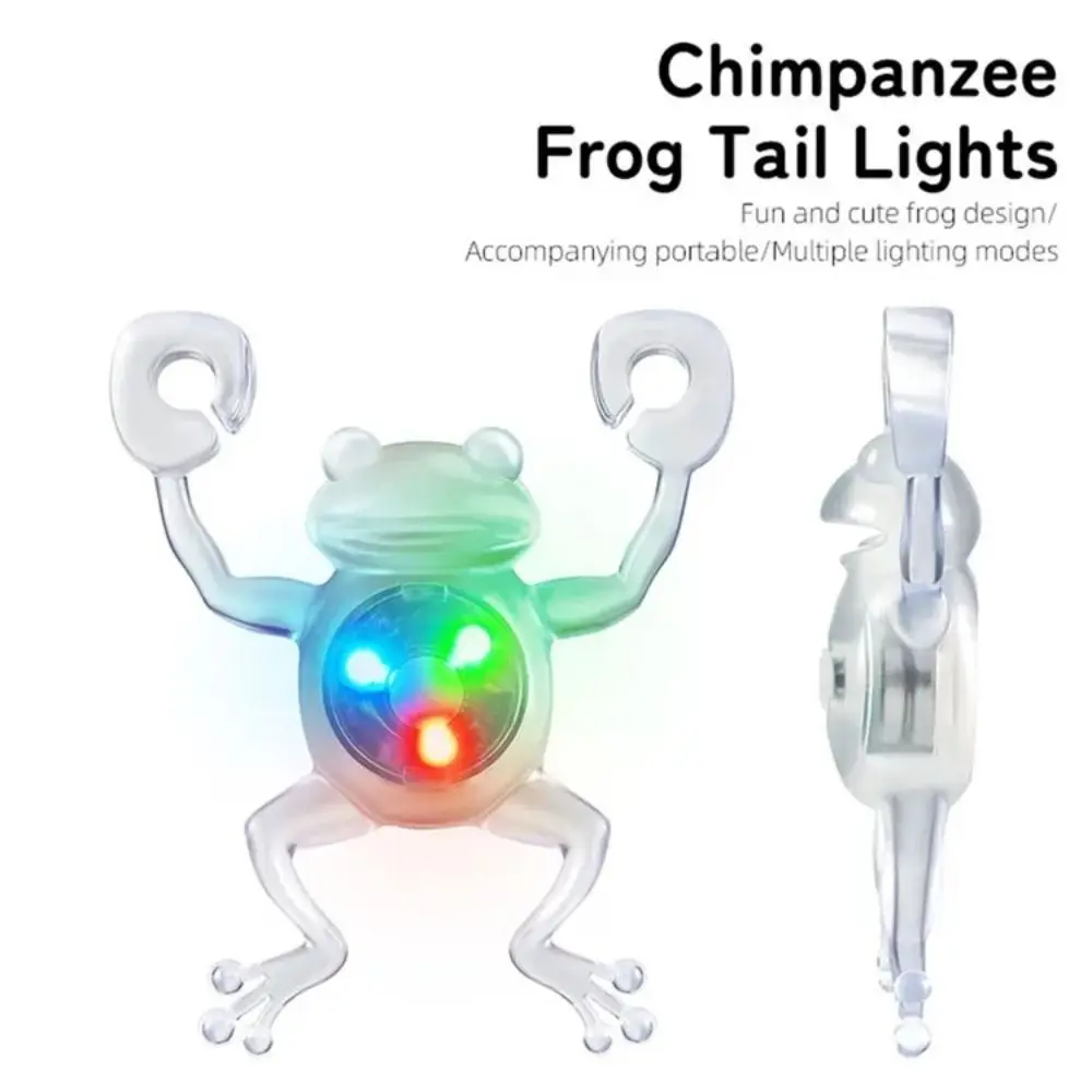

IPX6 Waterproof Frog Shape Bike Tail Light Multiple Modes Wide Range Bicycle Rear Taillight Easy To Install Red/Multicolor Light