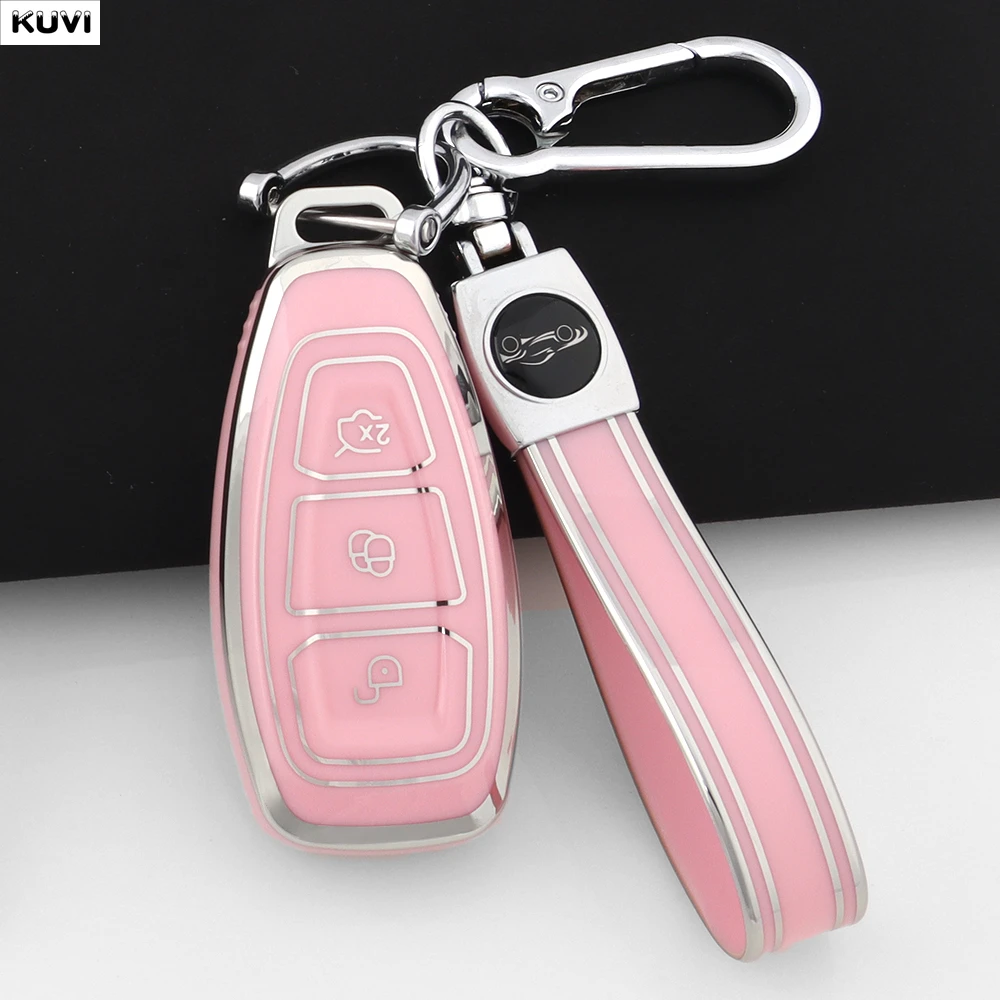 TPU Auto-Smart-Key-Hülle für Ford Focus 3 4 ST Fiesta Fusion Kuga Ecosport Mondeo MK3 MK4 Schlüsselanhänger Zubehör