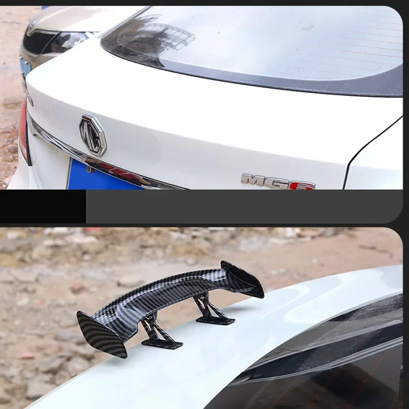 Universal mini spoiler Car Tail Wing Carbon Fiber Look Mini Modified Tail Wings Model Auto Styling Decoration Car Accessories