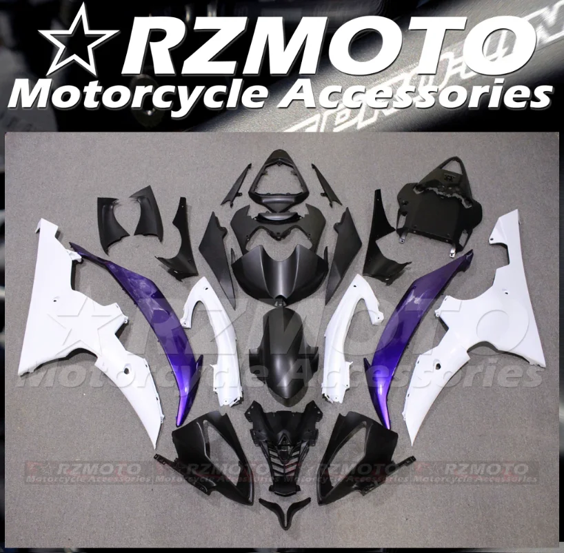 4Gifts New ABS Motor Fairings Kit Fit For YAMAHA R6 2008 2009 2010 2011 2012 2013 2014 2015 2016 Bodywork Set Purple White