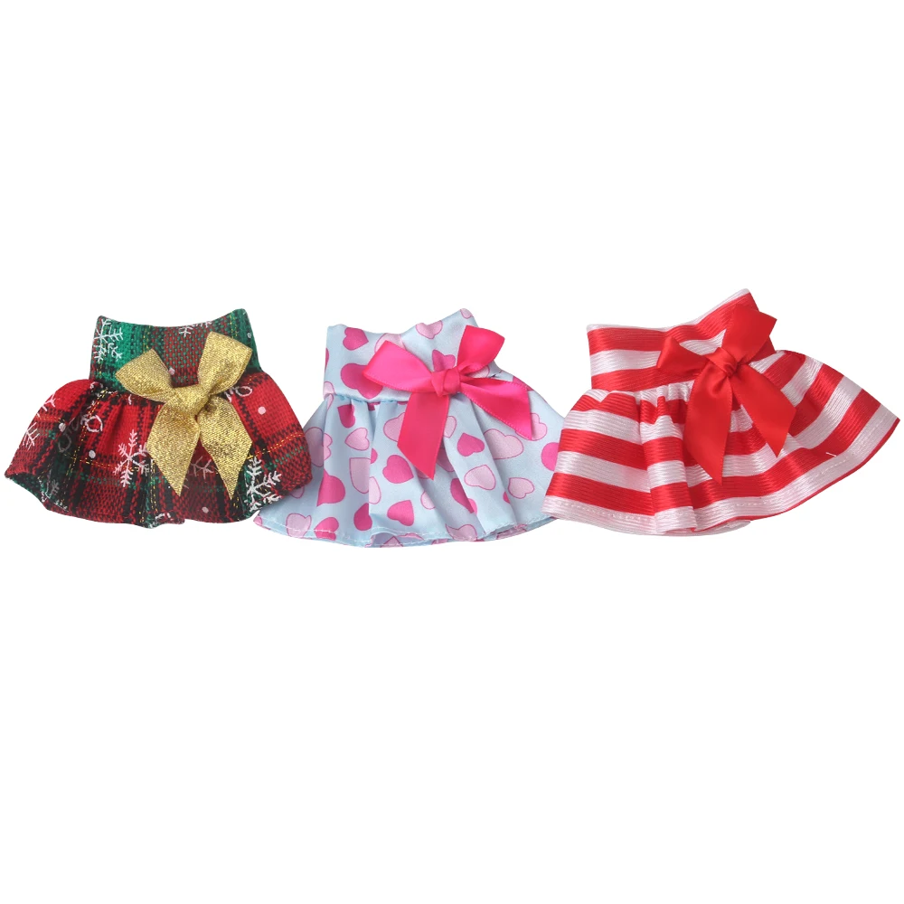 30CM Christmas Doll Skirts Colorful and Diverse Small Skirts Children's Favorite Doll Clothing Suitable for 30CM Christmas Dolls