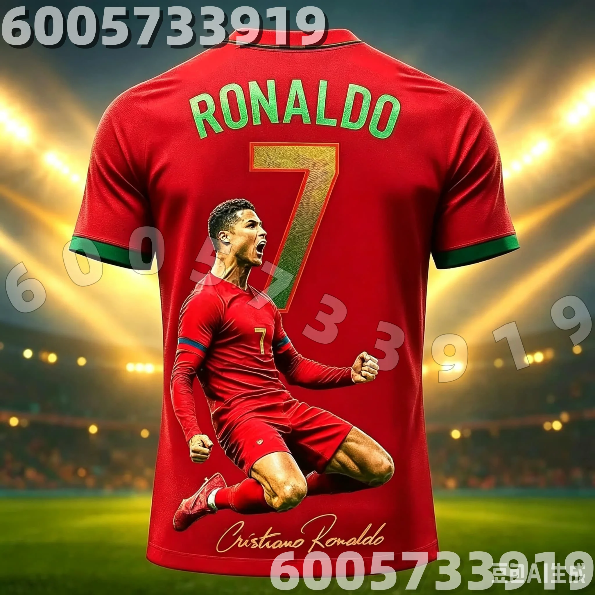 Maillot de football Ronaldo Fan Edition, t-shirt graphique 3D, léger, respirant, séchage rapide, vêtements de sport, t-shirt d'été pour adultes et enfants