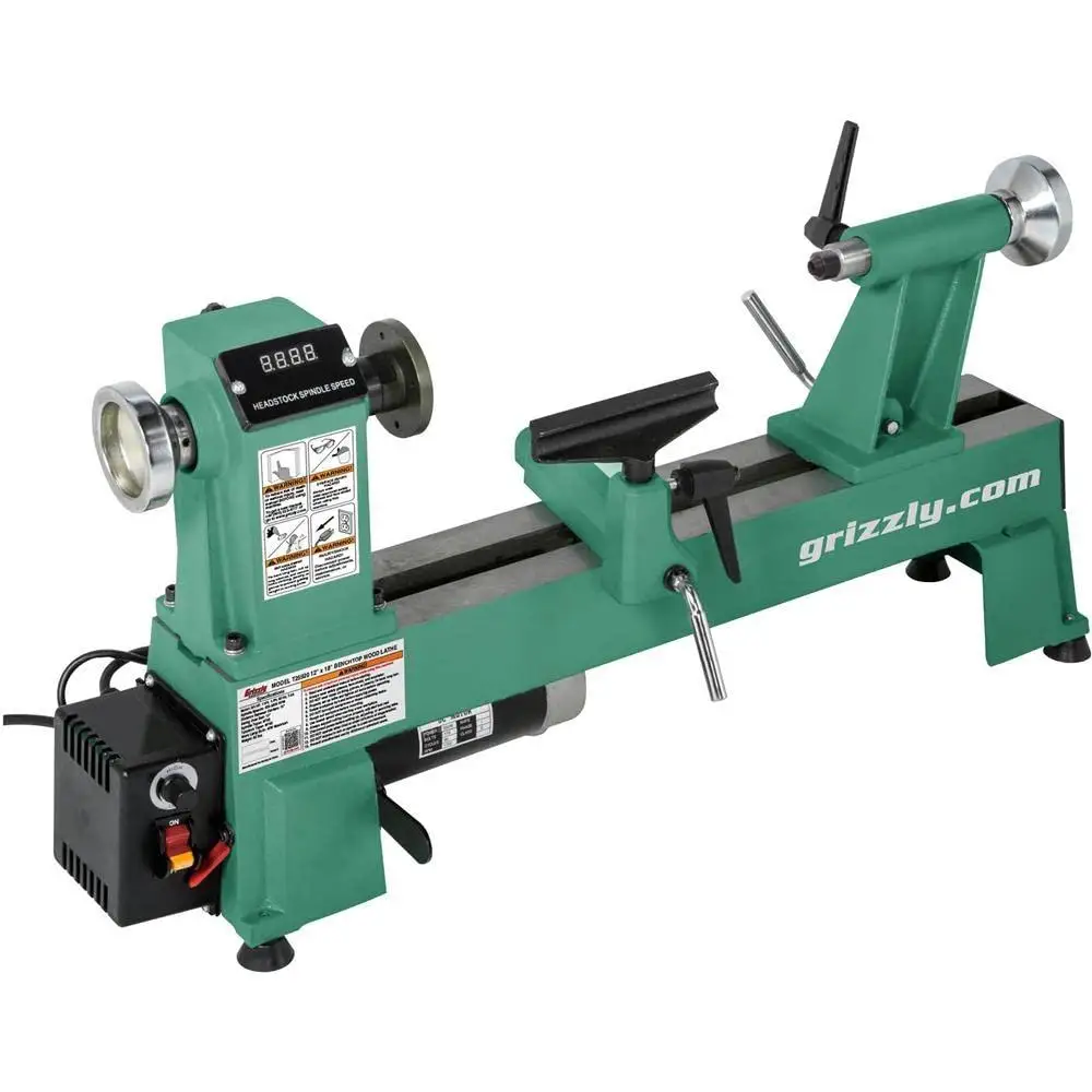 Variable-Speed Benchtop Wood Lathe with 12