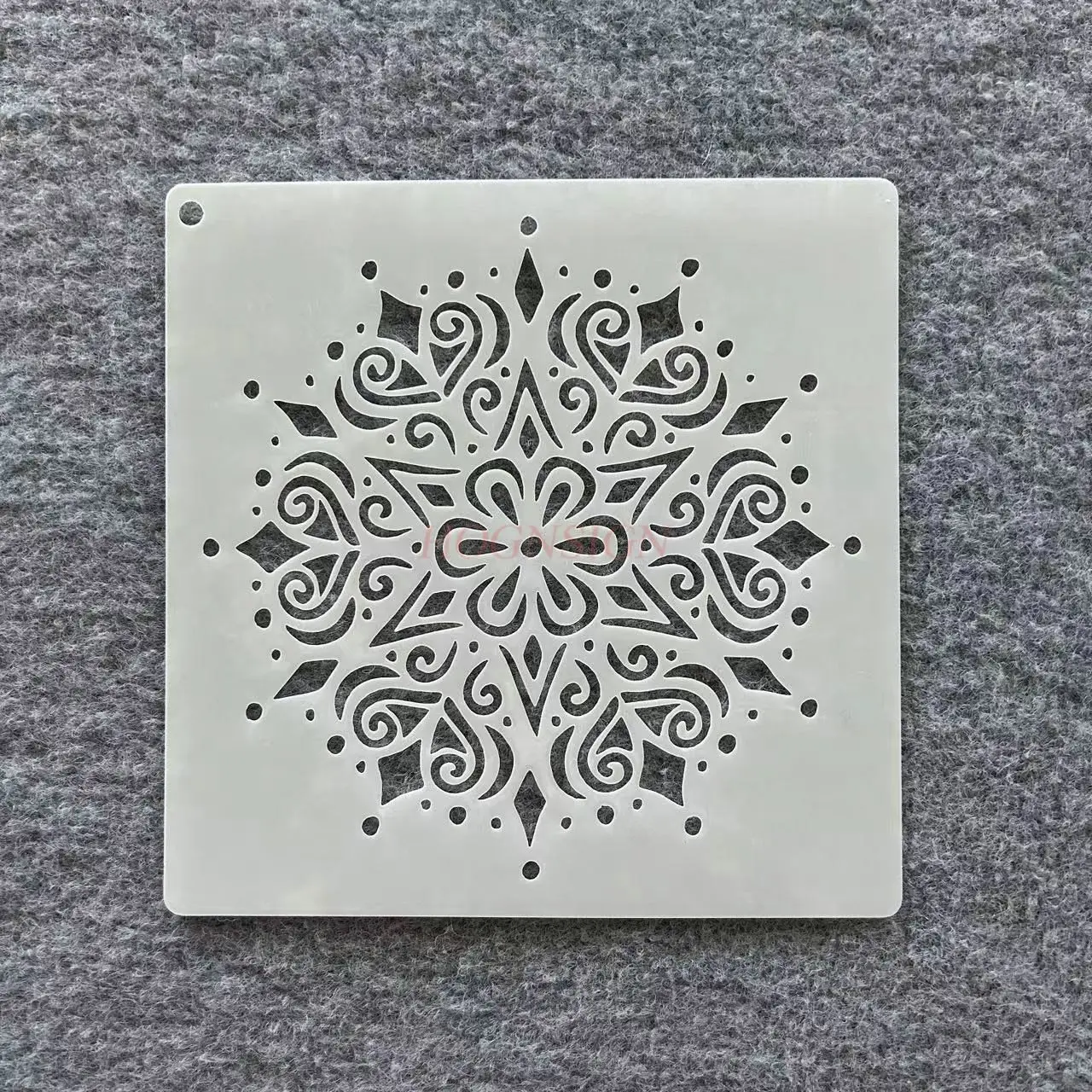 1 قطعة قالب جرافيتي بنمط هندسي قالب نمط ماندالا سيراميك رذاذ اللوحة قالب مجوف غير منتظم #4