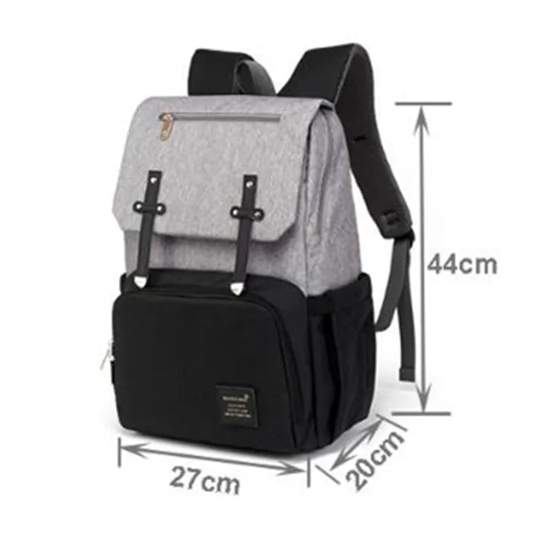 Mummy Diaper Bag Backpack Baby Stroller Bag Waterproof Oxford Handbag Nursing Nappy Bag Kits USB Rechargeable Holder