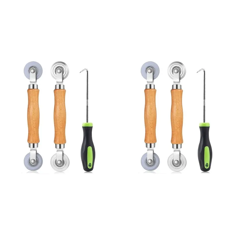 

A96I-6 Piece Screen Tool Set, Window Screen Spline Roller Tool, Screen Pressure Changer Screen Door Repair Kit, Durable