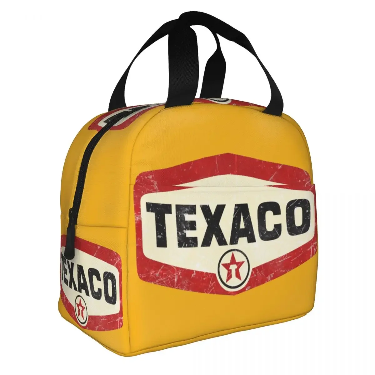 Custom Vintage Texaco Logo Lunch Bag Thermal Cooler Insulated Lunch Box for Women Kids School Work Picnic Food Tote Bags