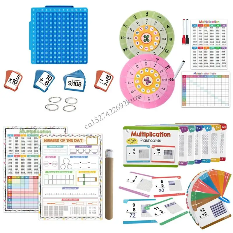 Childrens Math Operations Practice Study Cards Math Teaching Aid For Preschooler R9CB