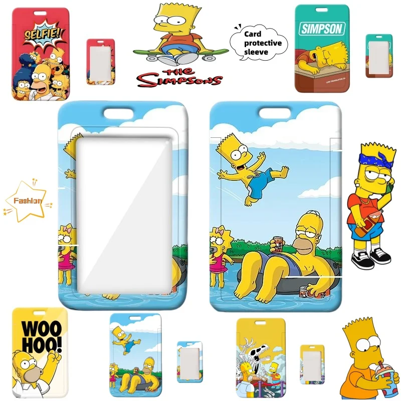 

The Simpsons Card Holder Cute Fashion Cartoon Creative Student Meal Card and Access Card Protective Case Gift for Friends