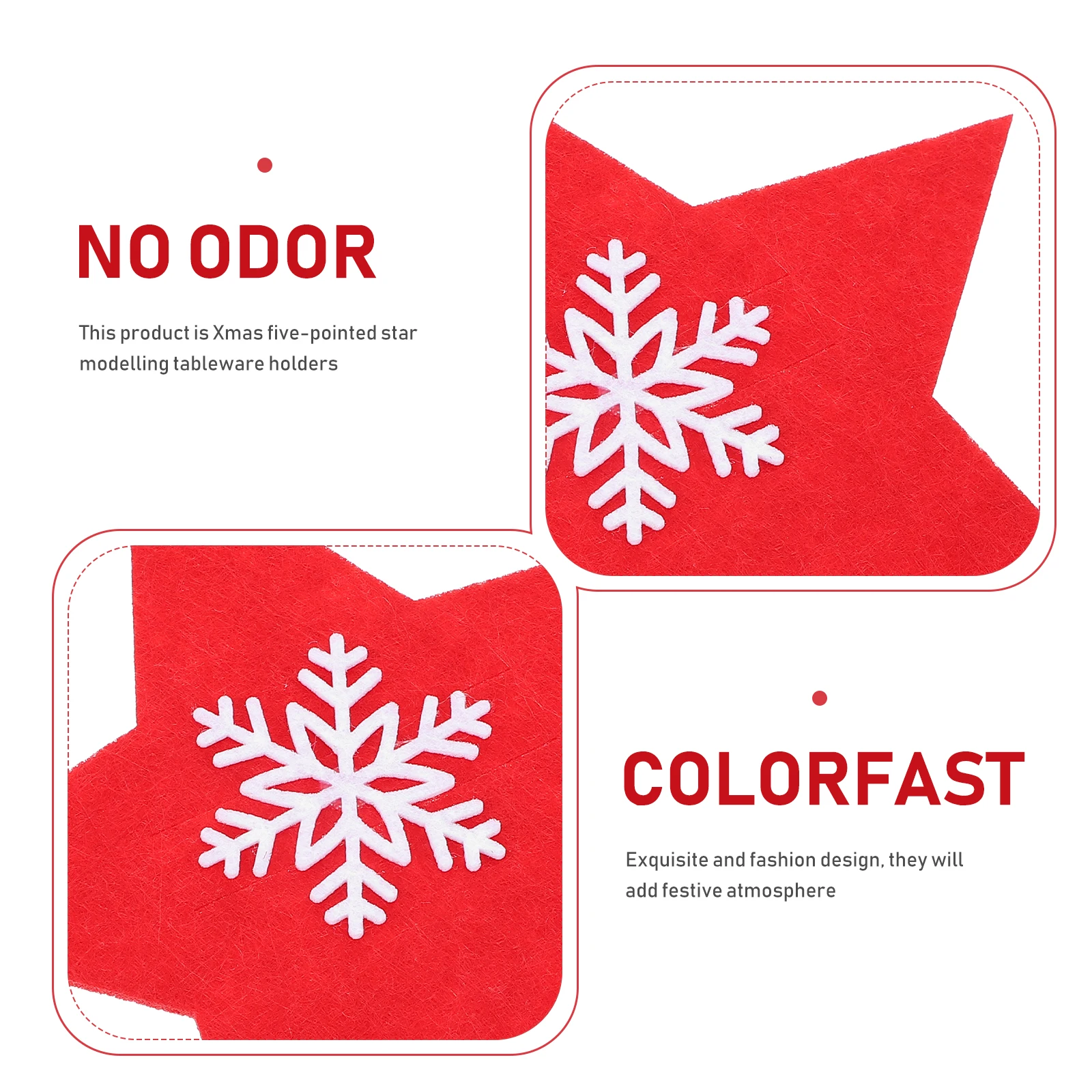 

8Pcs Cutlery Covers HighQuality Christmas Holder FivePointed Star Tableware Bag Silverware Pouch Kitchen Bar Supplies