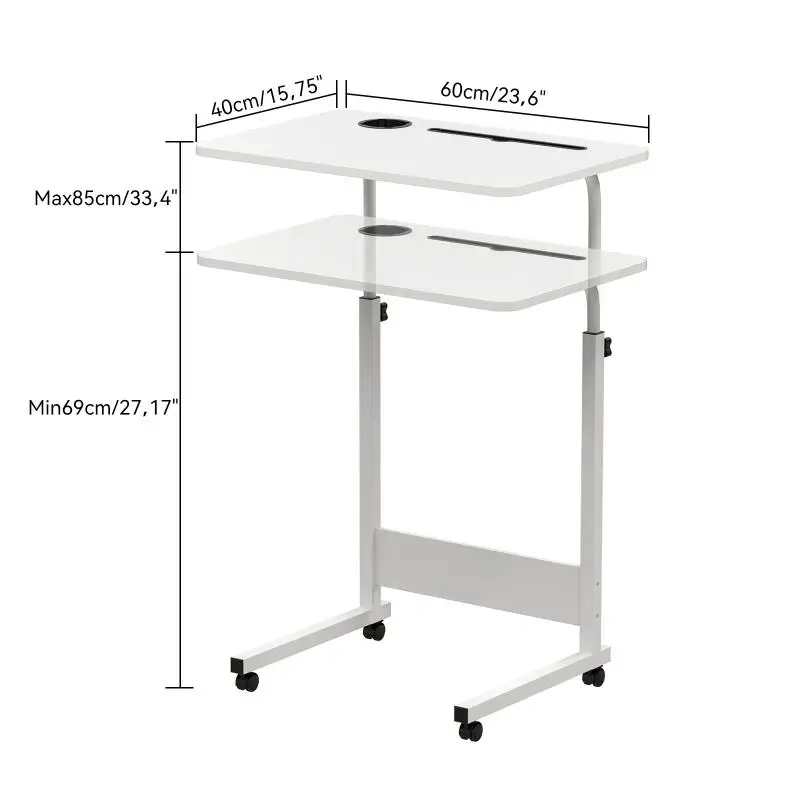 Mesa de elevación móvil para teclado, soporte para ordenador, fácil de quitar, organizadores de madera para el hogar, mesa de juegos, HWC,