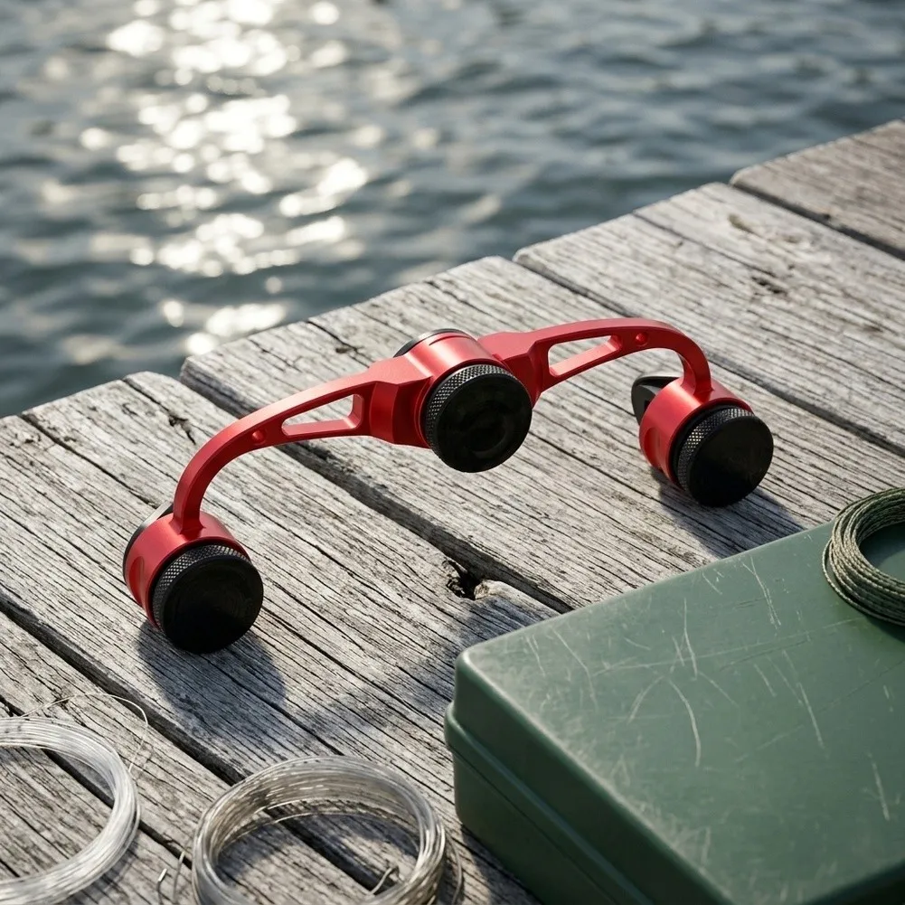 Sturdy Metal Knot Tying Tool Double Lock Mechanism For Secure PE Braid To Carbon Leader Connection Saltwater Fishing Parts