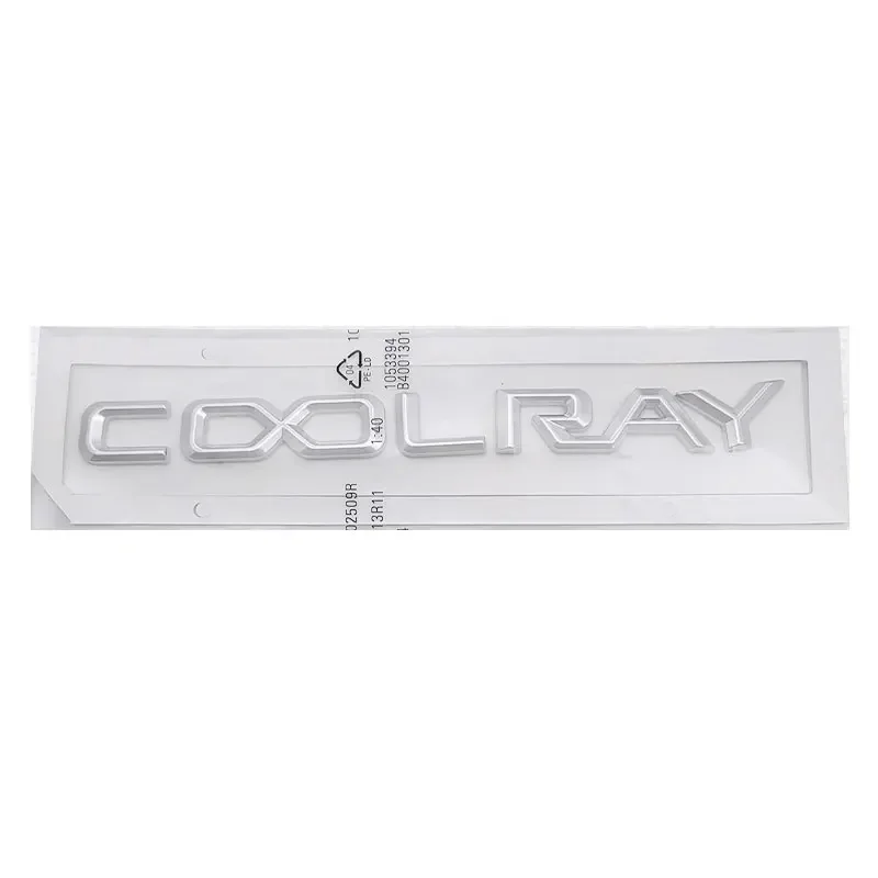 Voor Geely coolray omgebouwde autostickers ABS zwart gepersonaliseerde letter logo achterkofferbaklabel kofferbakstaartstickers zijdeuronderdelen