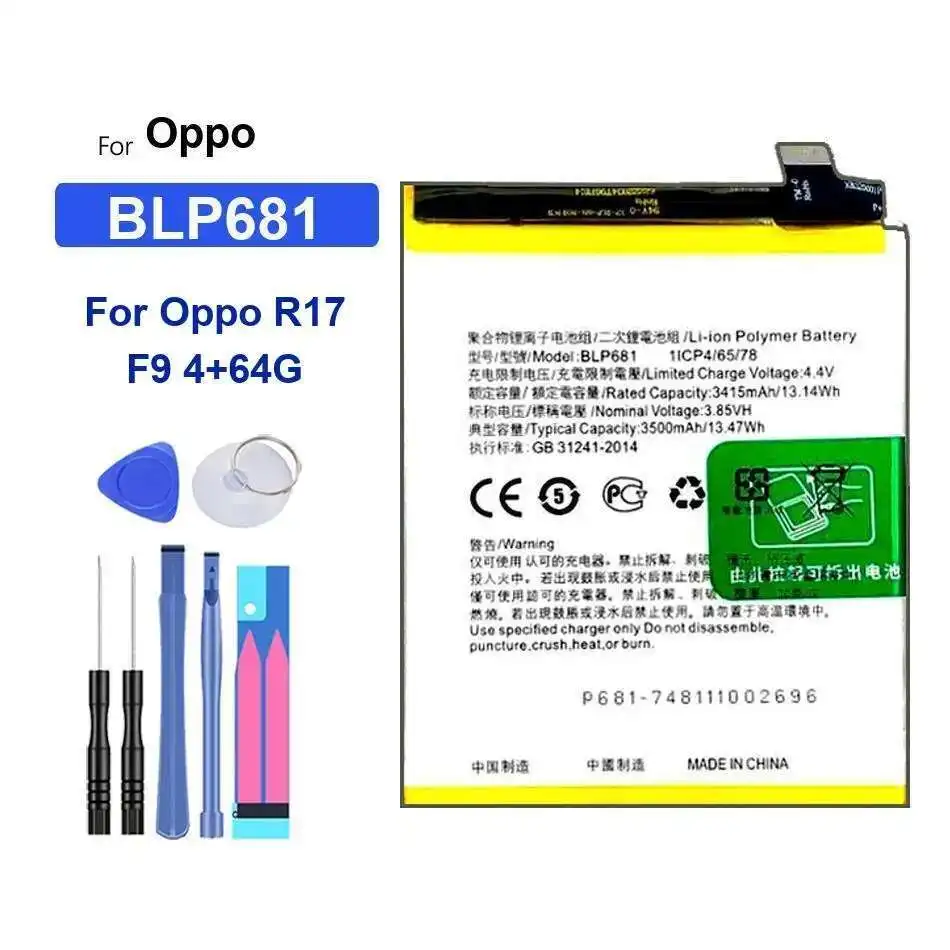 

BLP681 Mobile Phone Battery 3500Mah High Compatibility For Oppo R17 F9 4+64G