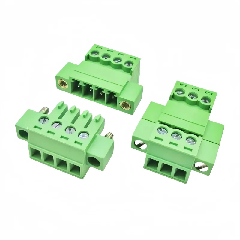 2Sets 15EDGKPM 3.81mm 2/3/4/5/6/7/8/16Pin Right Angle Screw Terminal Block Connector 15EDG 3.81MM Pitch Plug + Pin Header Socket