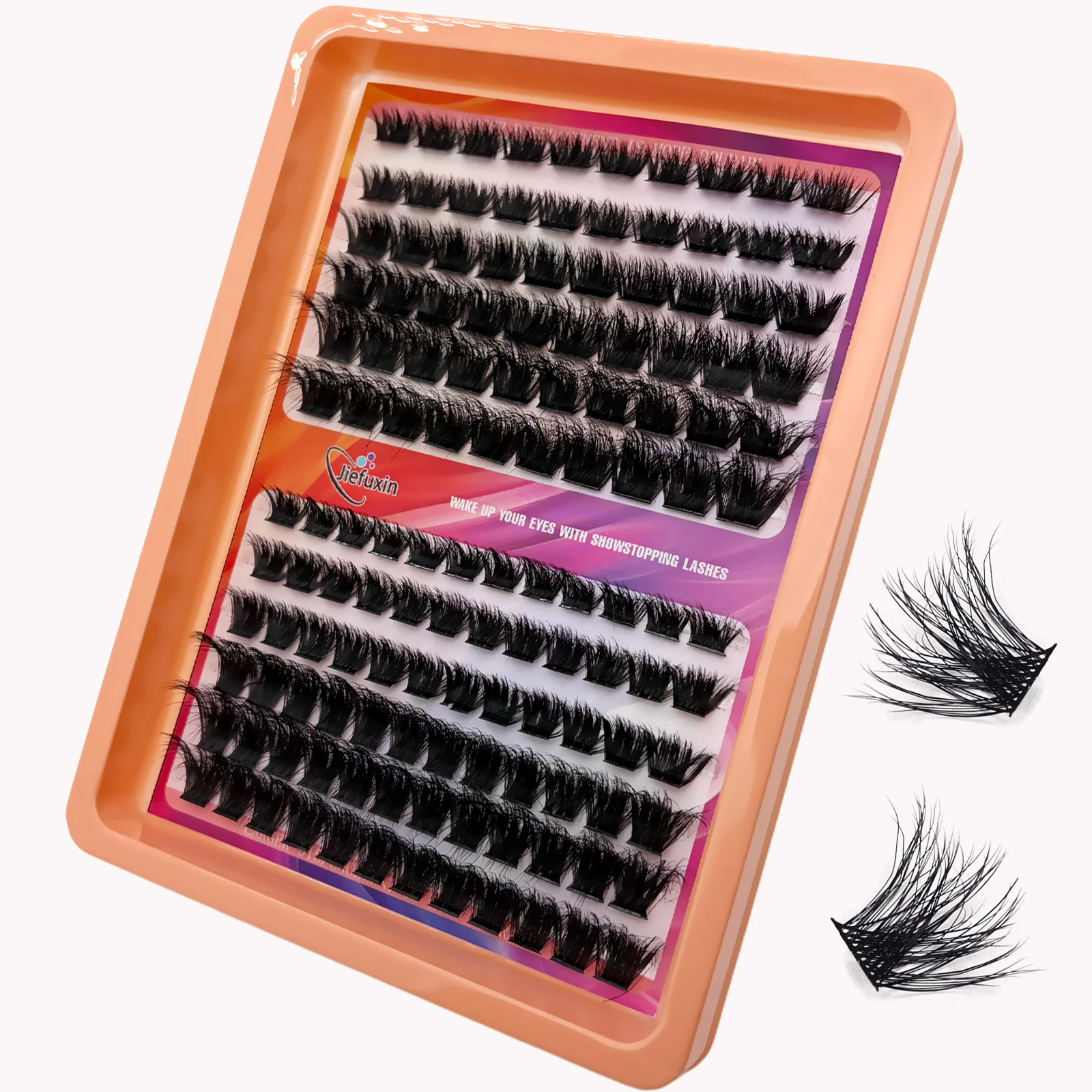 Flauschige Cluster-Wimpern D-Curl Manga-Wimpernverlängerungen DIY Natürliche Falsche Wimpern Weich für Anfänger Tägliches Augen-Make-up – Detail 2