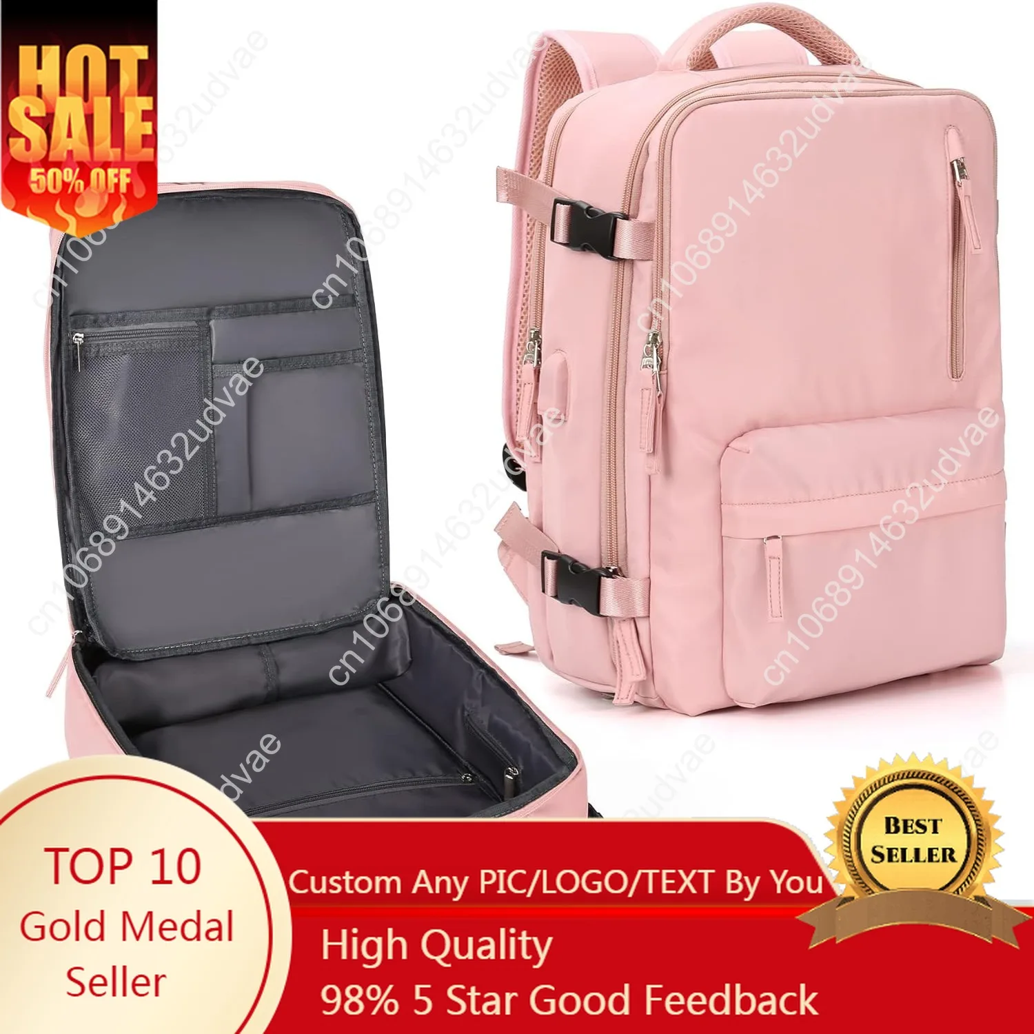 

WONHOX Large Travel Backpack Carry on Flight Approved Laptop Work Business Backpack for Women Men Mochila de Viaje
