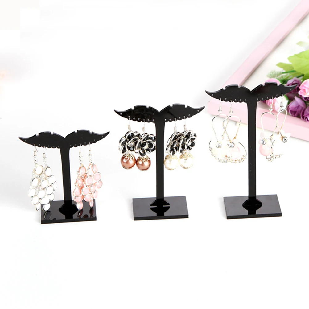 

Earring Holder Jewelry Holders for Selling Earrings Black Acrylic Hanging
