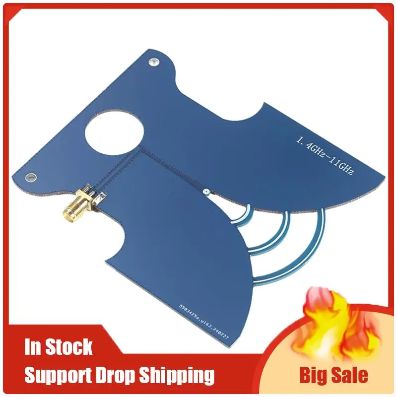 هوائي UWB 1400 ميجا هرتز - 11 جيجا هرتز هوائي واسع النطاق للغاية مكاسب عالية نقل الصور لتحديد المواقع TEM SMA أنثى