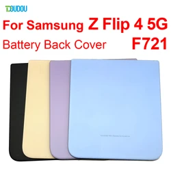 Z Flip 4 F721 Battery Back Cover For Samsung Galaxy Z Flip4 5G F721B Housing Glass Back Cover Door Rear Panel Replacement Parts