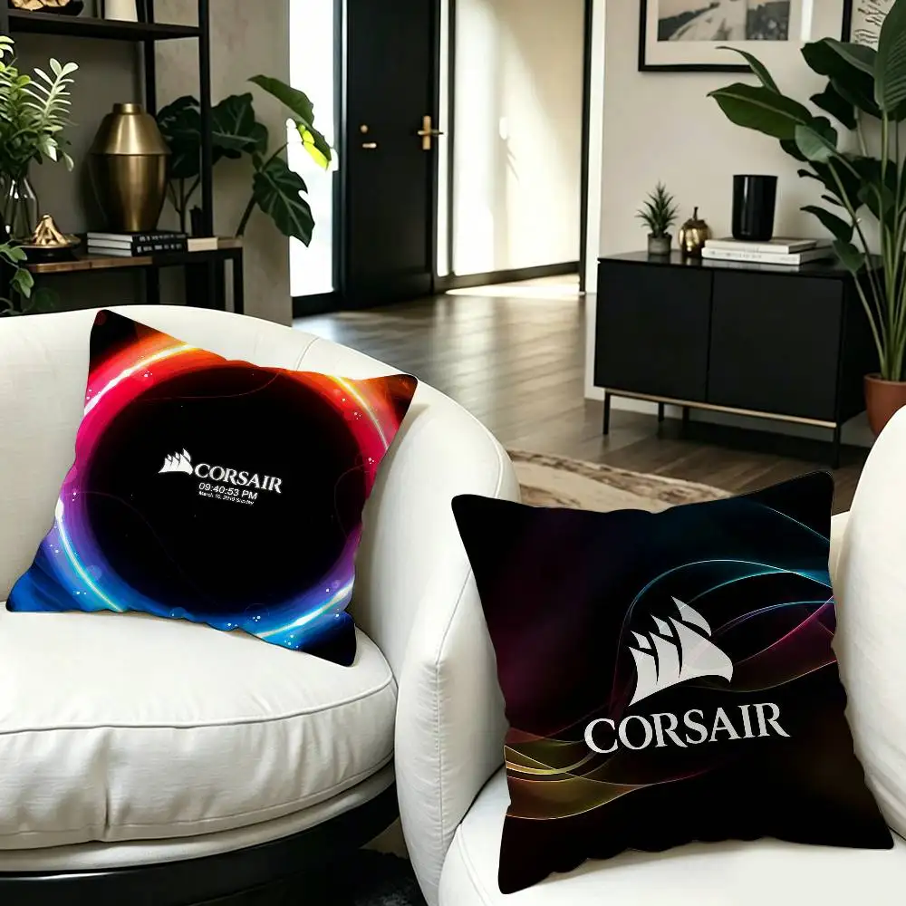 C-CORSAIR Gaming-Performance Pillow Cover for Bedroom Room and Living Room Sofa Decorative Cushion Cover