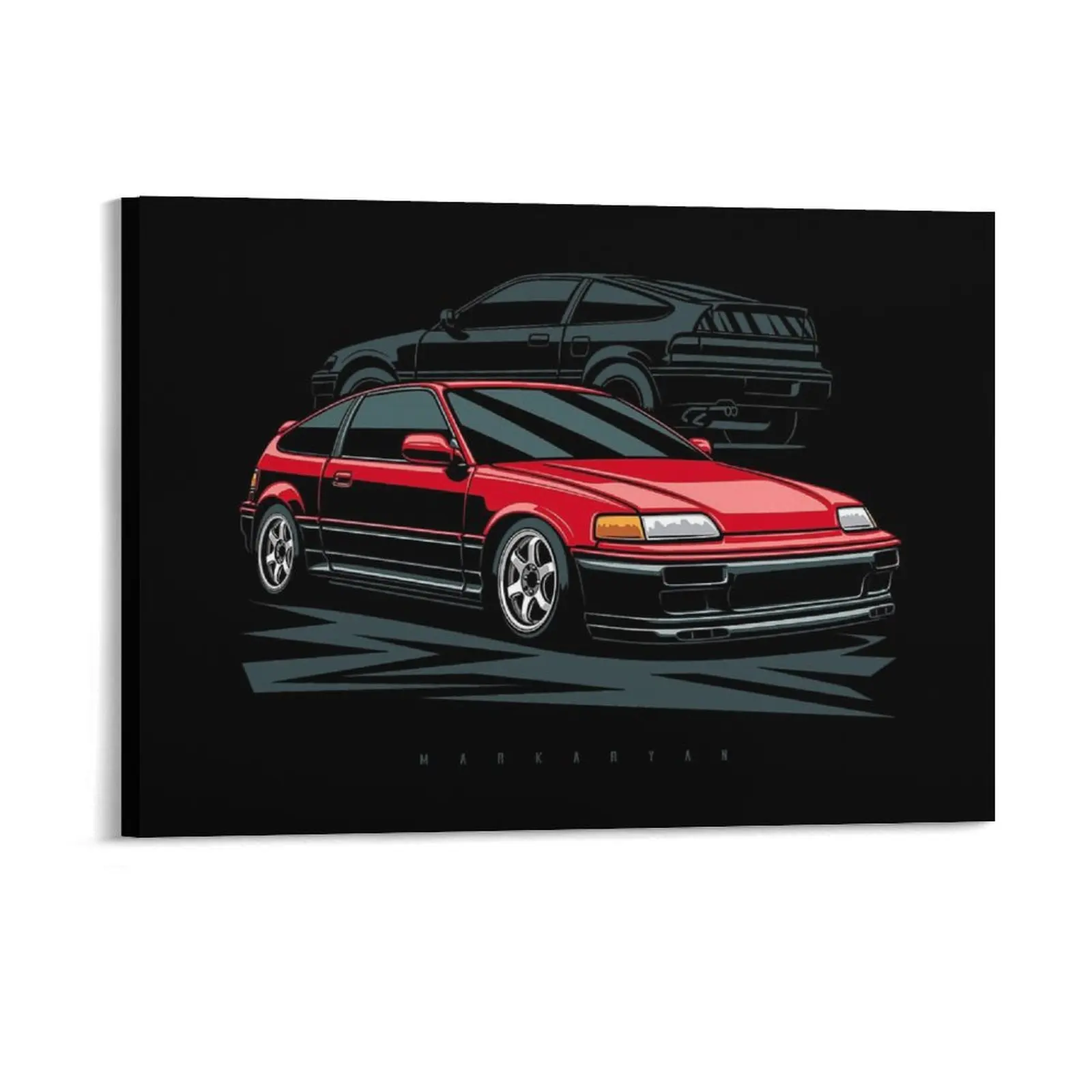 1995 Classic Crx Del Sol Si Prelude 4Gen Legend Canvas Painting Mural Designs Garage Cinema Framed Wall Paintings