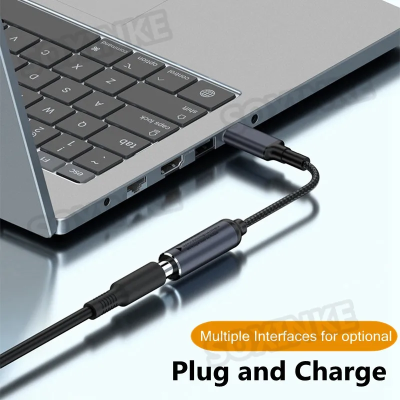 Convertisseur de câble de charge rapide USB Type C PD, adaptateur d'alimentation CC vers connecteur USB C PD, Dell, Hp, Bali, Lenovo, Samsung, ordinateur portable, 100W