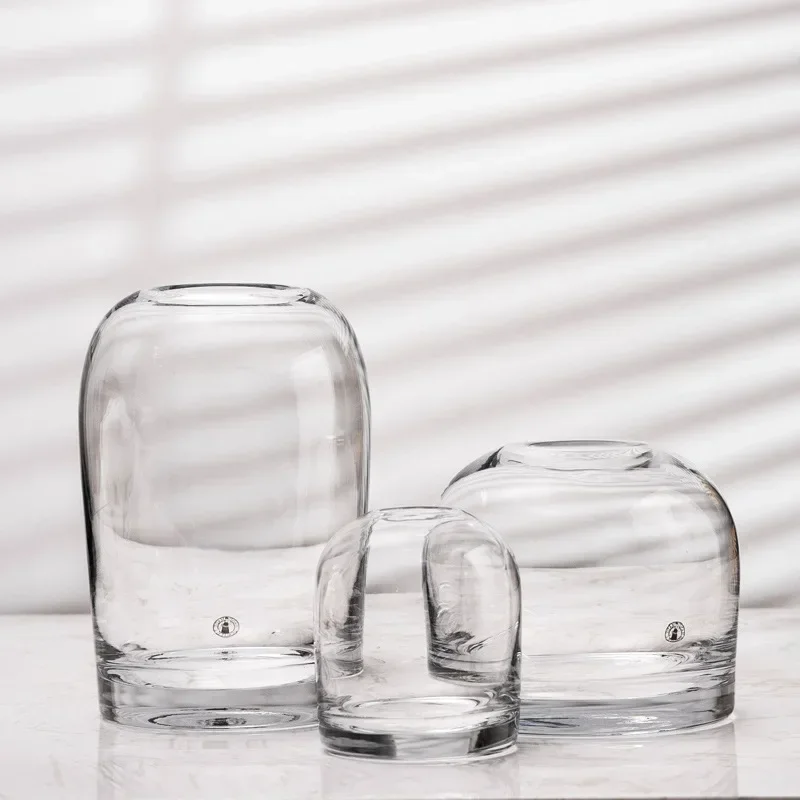 European style simple vase creative INS glass flower living room dining table flower vase crafts