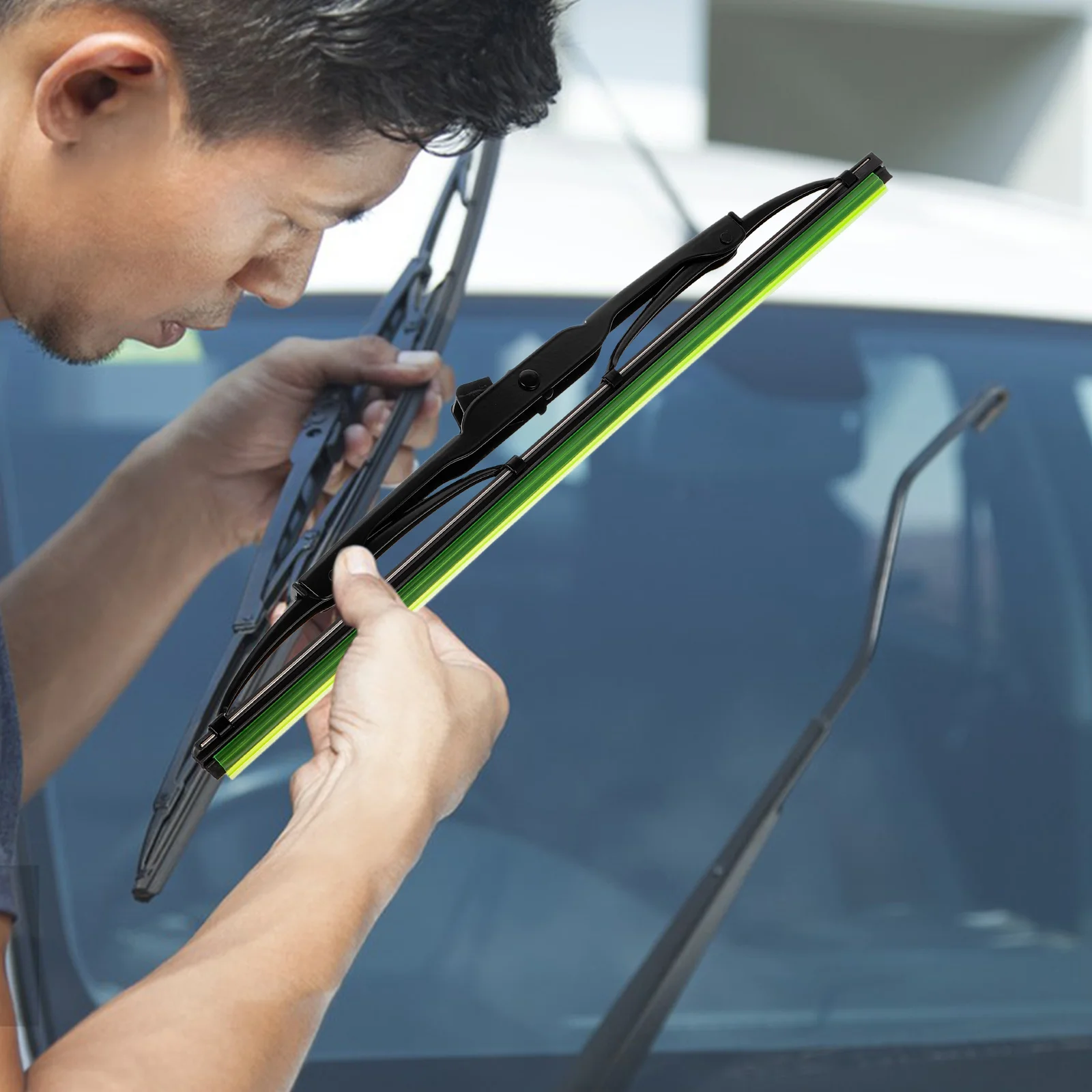 

Windshield Wipers Kit For Vintage Cars Front Rear Replacement Sturdy Rain Snow Resistant Auto Glass Cleaner Wiper Arms