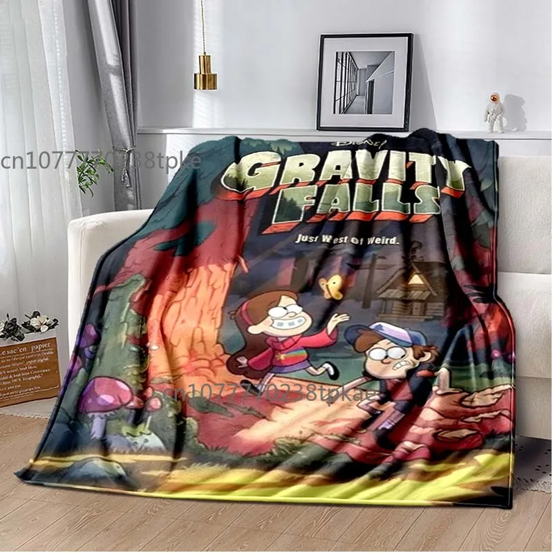 

G-gravity-falls Blankets,Cartoon Risky funny movie poster printed Soft Warm Throw Blanket,for Bedroom Living Room Sofa Bed Car