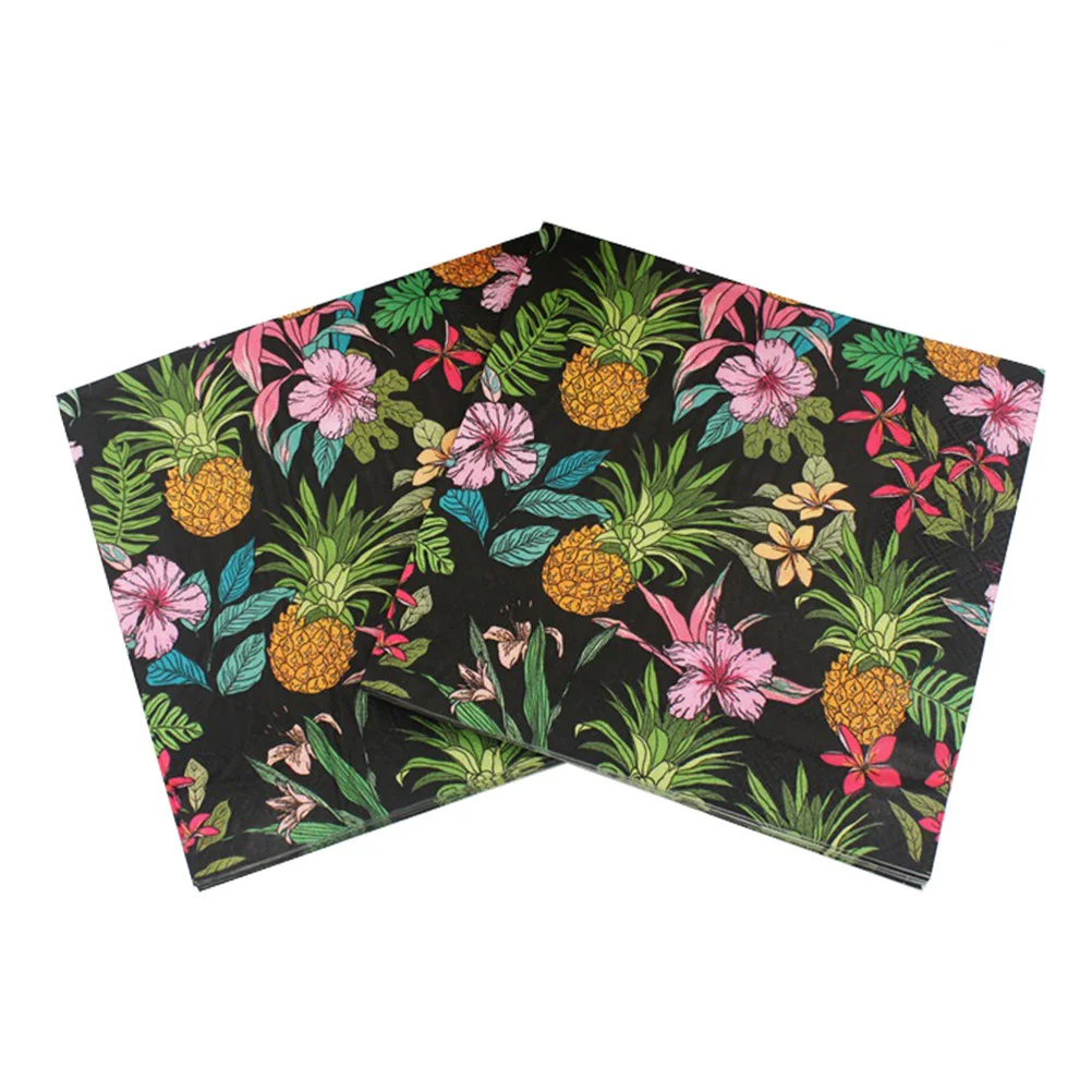 20Pcs Lunch Napkin Printed Napkin Paper for Birthday Dinner Party Favors Supplies (Pineapple Party) birthday napkins