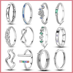 925 Sterling Silber Ring Herkunft zertifiziert Zirkon minimalist ischen linearen Ring für Frauen Jubiläum exquisiten Schmuck High-End-Geschenk