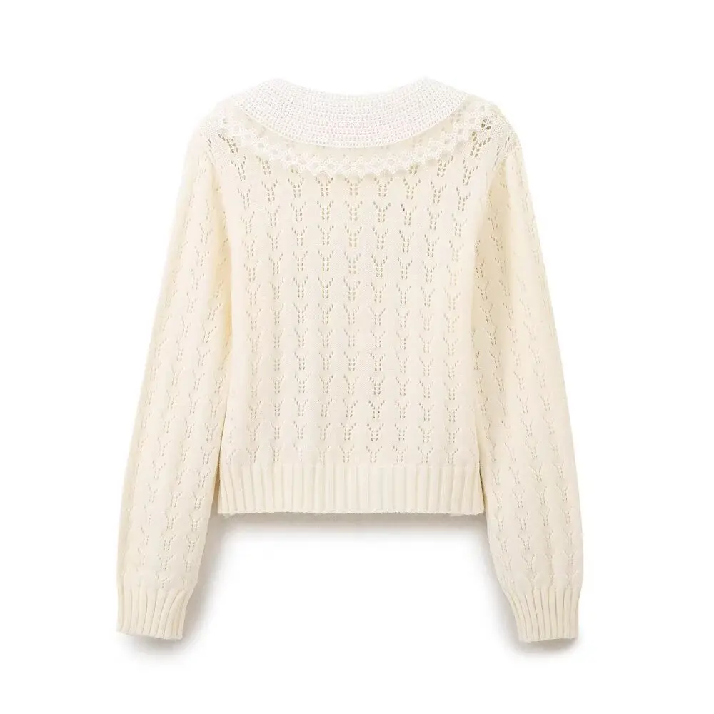 

ZBZA Autumn New Faionable Casual Knitted Svel Cardigan Women's Street Sle Polyester Fiber Long Sve Color Blo