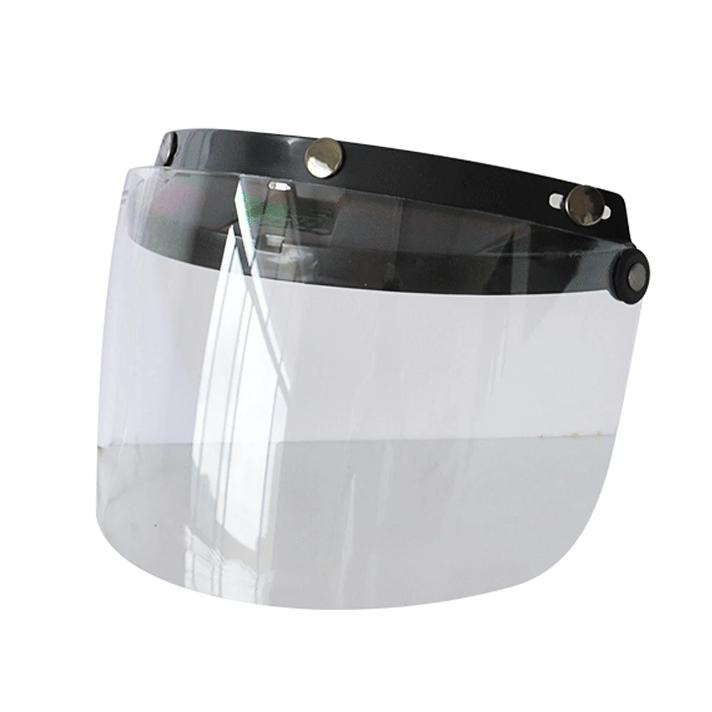 

Motorcycle Anti-UV Anti-Scratch Helmets Lens Fashion Visor Wind Shield Lens Universal for Standard 3-Snap Open Face Helmets