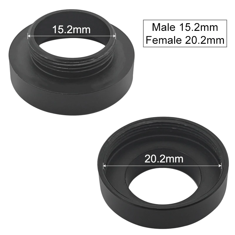 Microscope Objective Lens Adapter Female 20.2mm to Male 15.2mm Adaptor M20.2 M15.2 25mm 26mm M26 M25 for Nikon Olympus