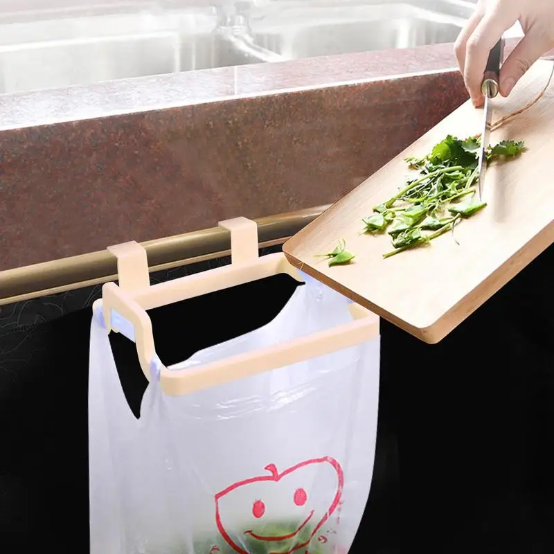 Estante de basura para almacenamiento, soporte para armario, puerta trasera, armario, organizador de cocina