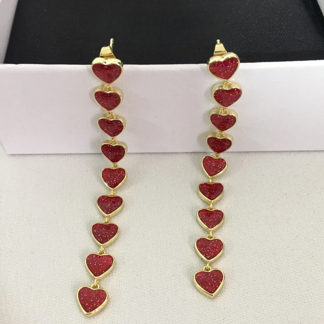 

Europe and America 2024 New Multiple Love Pendant Earrings