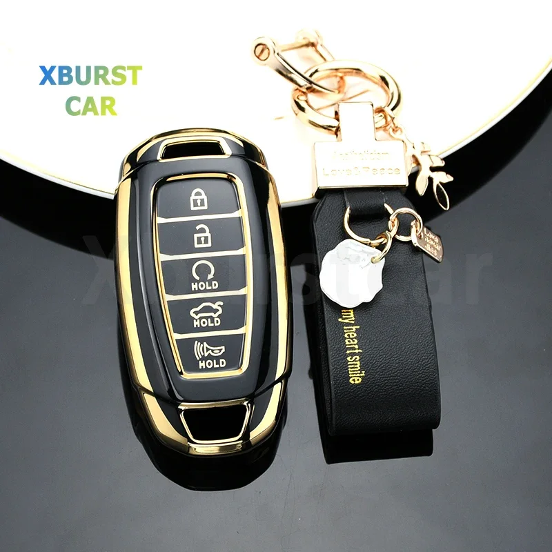 3/4/5Button TPU Shell Fob For Hyundai i30 Ix35 KONA Encino Solaris Azera Grandeur Ig Accent Santa Fe Palisade Car Key Case Cover