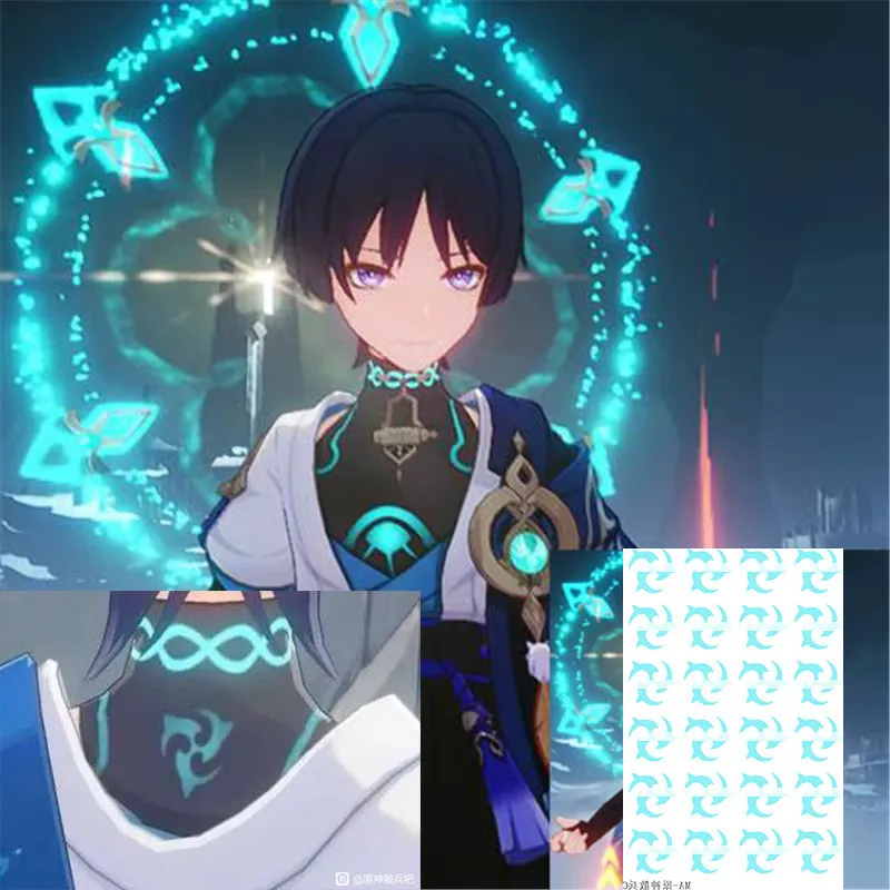 まんこあにめ カスタムネックタトゥースティッカー：Genshin Impact サクラモーチュールコスプレアクセサリーとしての実用性と魅力