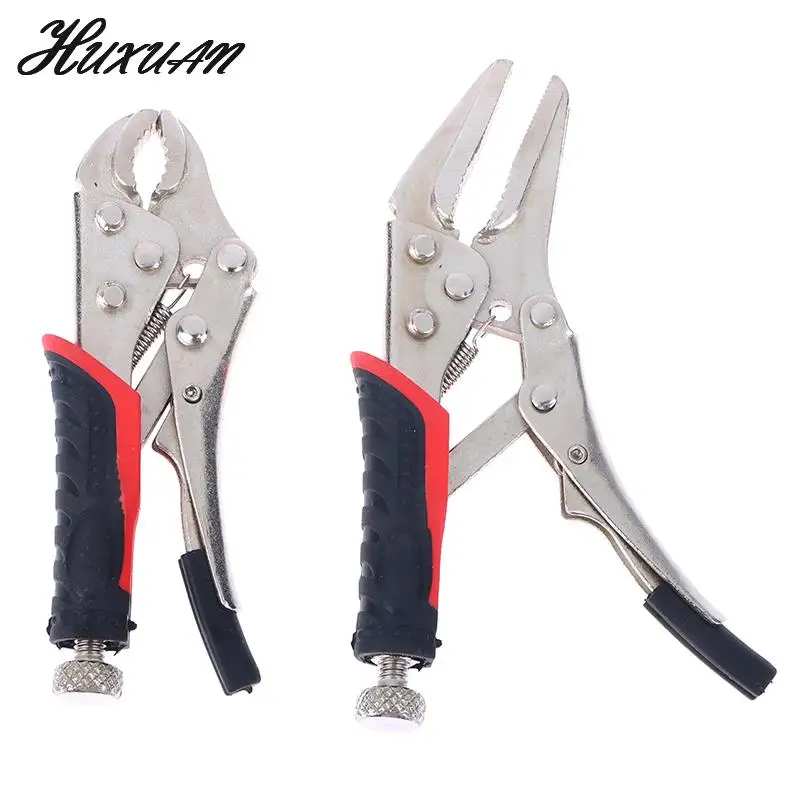 Mini Locking Pliers For DIY Hand Repair Tools 4 Inch 5 Inch Curved Jaw Locking Pliers  Quick Fixing Clamping Pliers