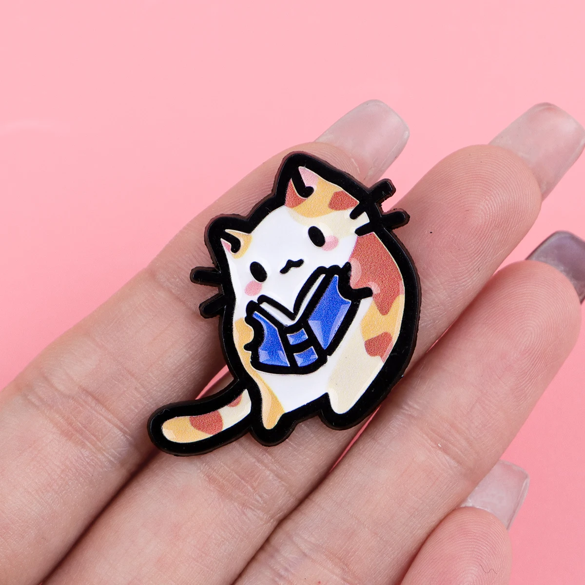 

Cute Reading Cat Lapel Pins Badges Brooch for Clothes Enamel Pins Backpack Accessories Decorative Jewelry Gifts