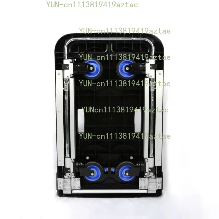 250KG Heavy Duty Folding Platform Trolley，Aluminum Hand Push Cart，Silent 4 Wheels，Portable Warehouse Logistics Moving Hand Truck