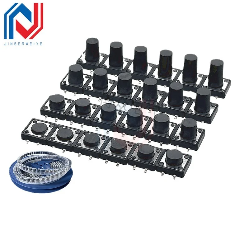 20Pcs/lot TS-F002 Touch Switch 12*12*4.3 Mm-15mm Push Button Switch Button Switch SMD Volume 12x12 Height 4.3 Mm-15mm