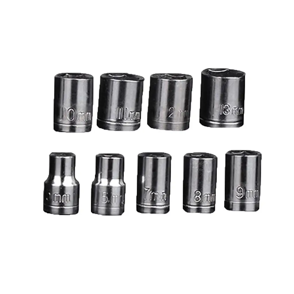 

Mechanics Tool Set – 9 Piece Professional Hand Tool Box mm-13mm Drive Socket Set for