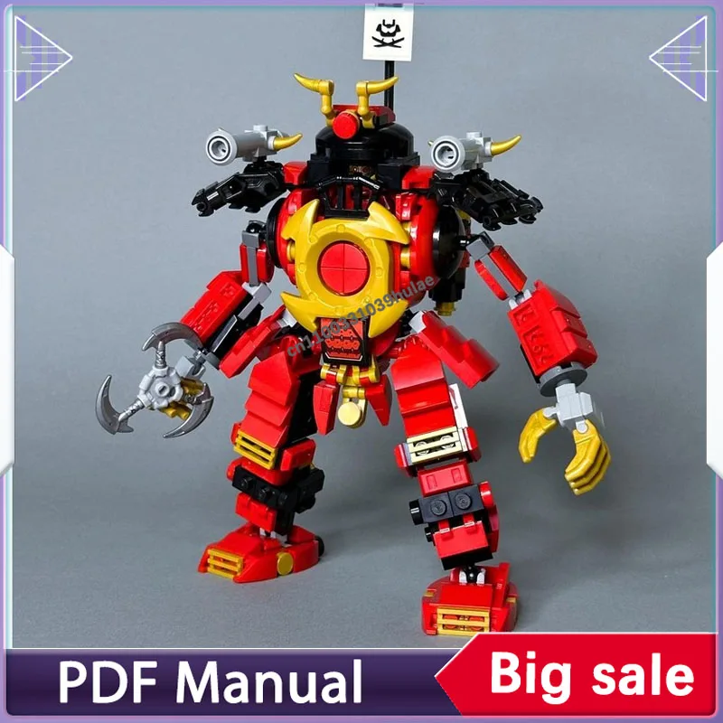 مجموعة مكعبات البناء تماثيل Samurai X Mech ملحقات تزيين الكبار الطوب الديكور هدية عيد الميلاد